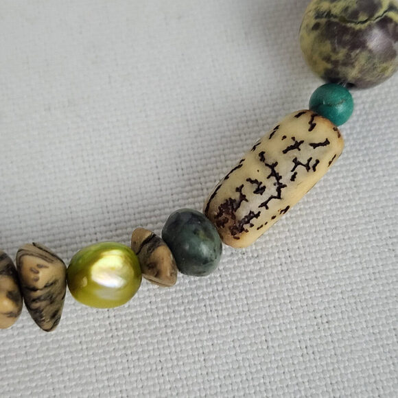 Silpada Kabkaban Wood Leaf Green 925 Sterling Silver Necklace - Picture 5 of 9